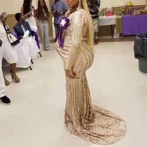 sequin dress with train